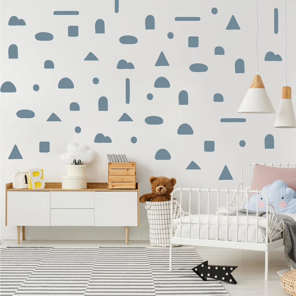 Abstracts Multi Blue Wall Decals - Abstract Shapes