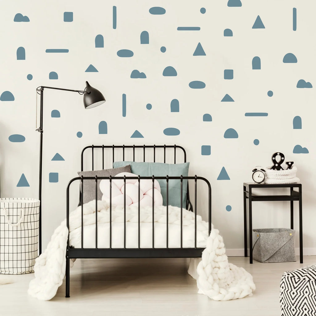 Abstracts Multi Blue Wall Decals - Abstract Shapes