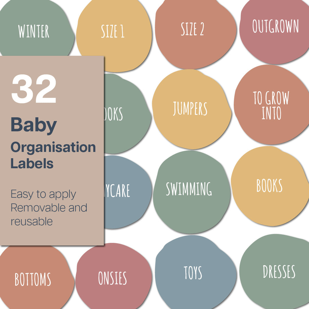 Baby Labels - Multicoloured Dots Organisation