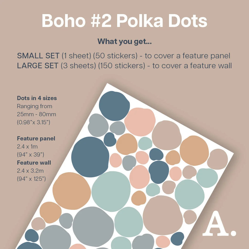 BOHO #2 Polka Dot Wall Decal - Decals Dots
