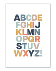 Crab and Bold Alphabet Print - Prints By The Sea