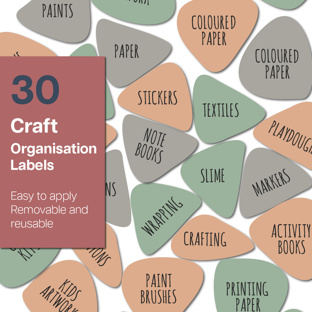 Craft Labels - Earthy Triangles - Organisation