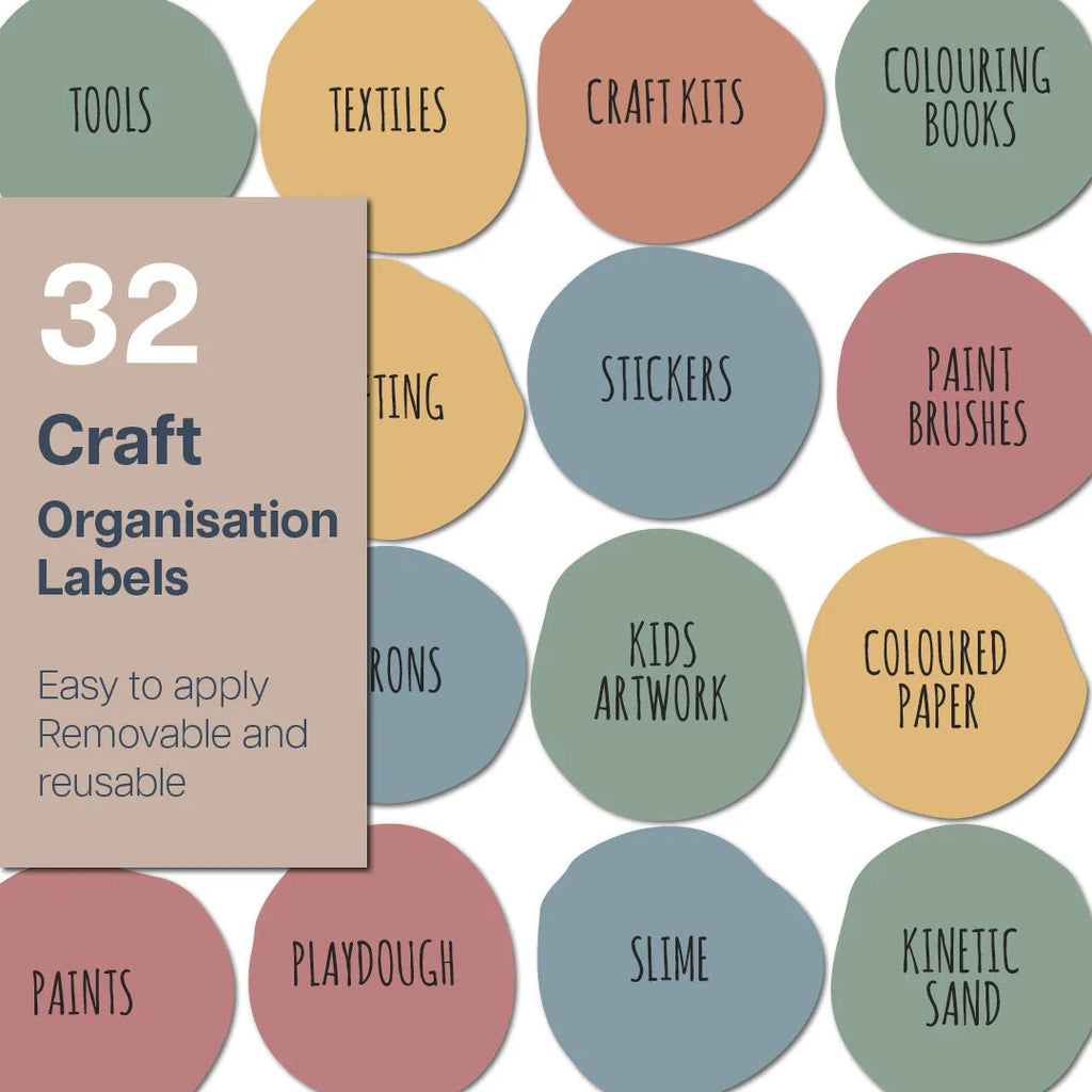 Craft Labels - Multicolour Dots Organisation