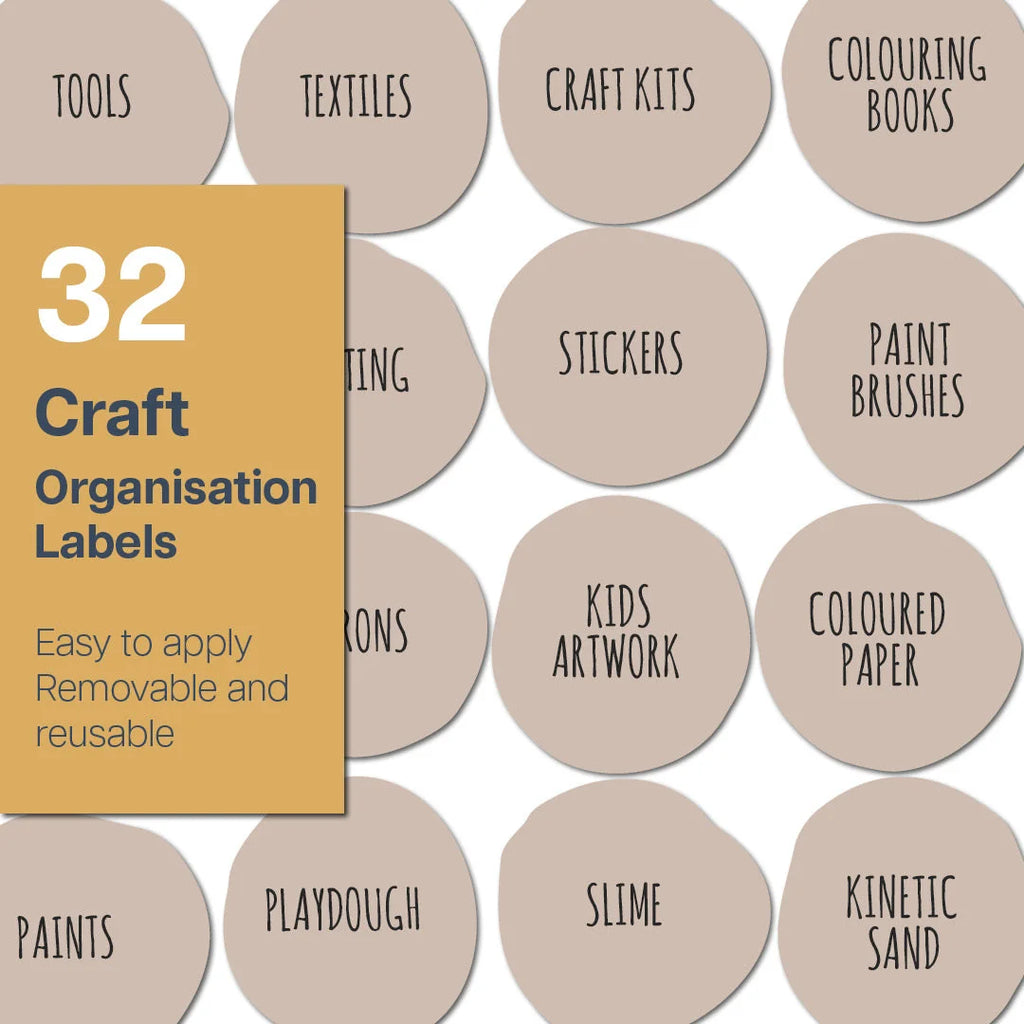 Craft Labels - Sand Dots - Organisation Labels
