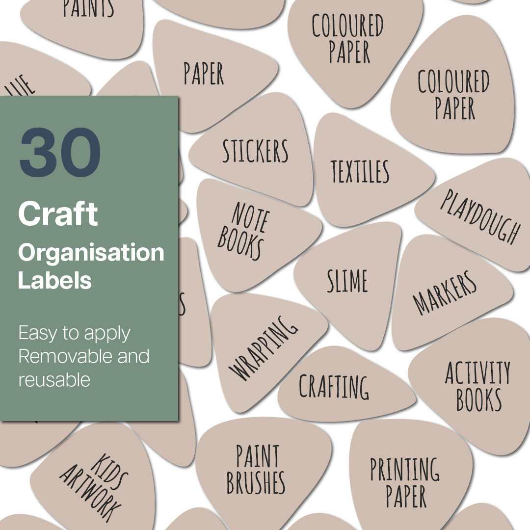 Craft Labels - Sand Triangles Organisation