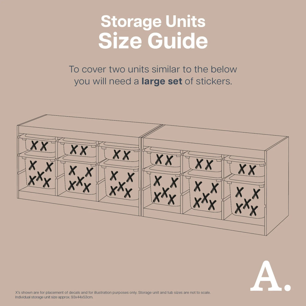 Dots Multi - Storage Tub Decals Organisational Tubs