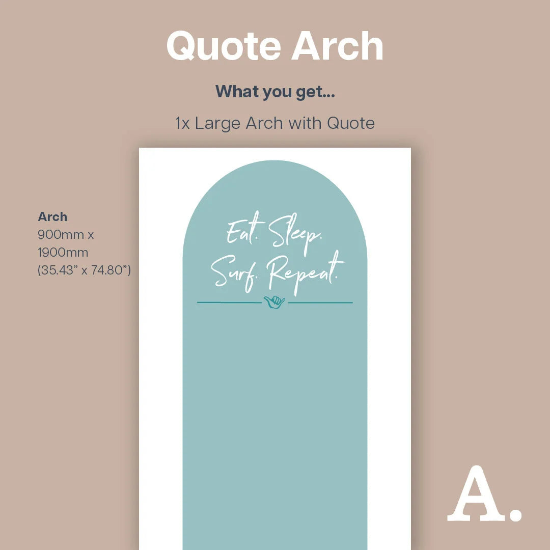 Eat Sleep Surf Repeat Arch - Decals Quote Arches