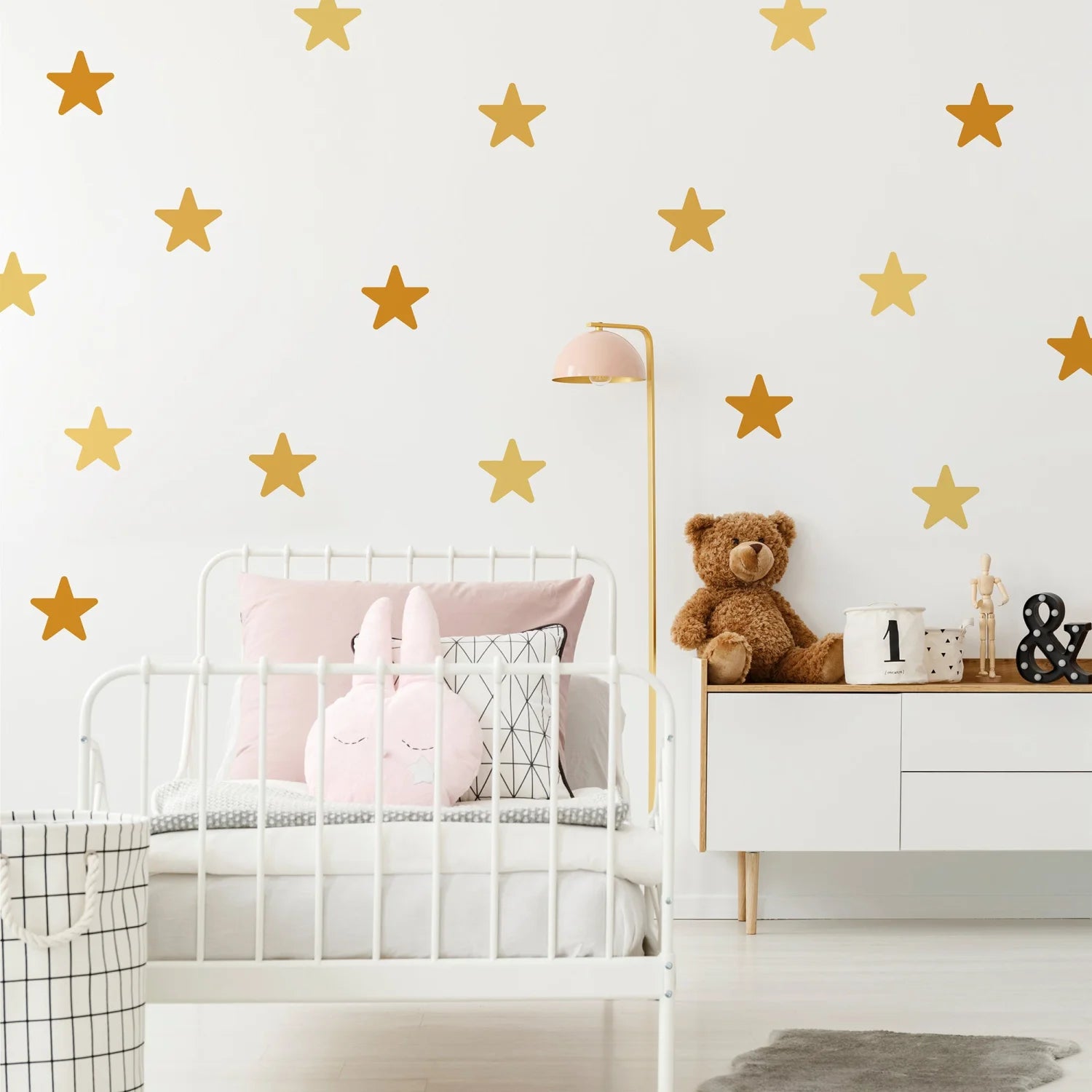 Gold Stars Wall Decal - Decals Abstract Shapes