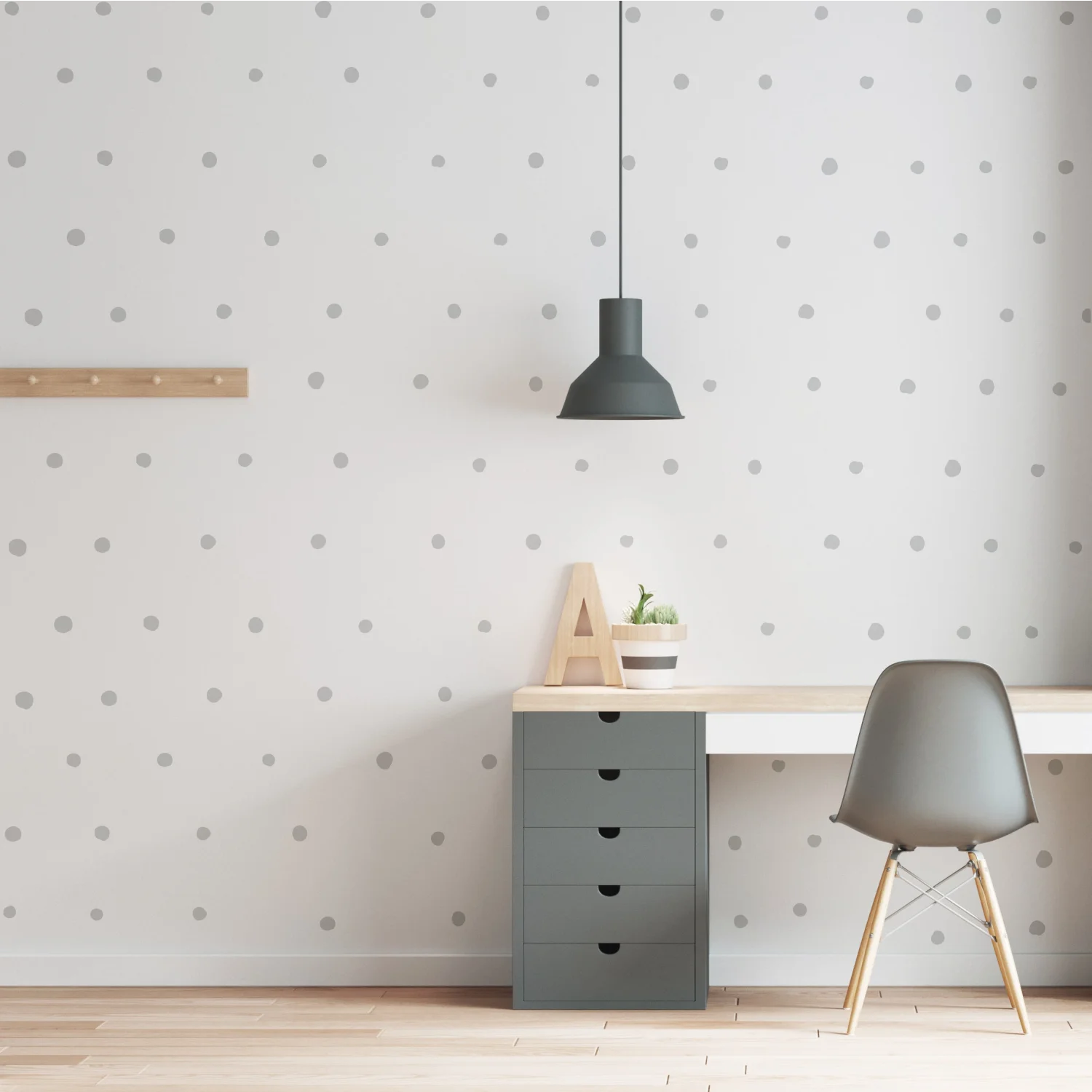 Grey Polka Dot Wall Decal - Decals Dots