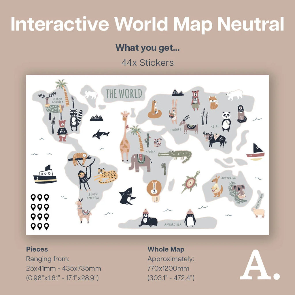 Interactive World Map - Neutral - Decals - Maps