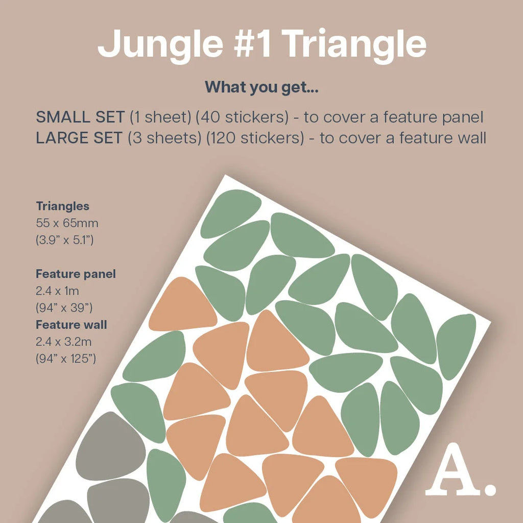 Jungle Vibes Triangle #1 Wall Decal - Decals Abstract Shapes