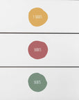 Kids’ Wardrobe Labels - Multicolour Dots Organisation