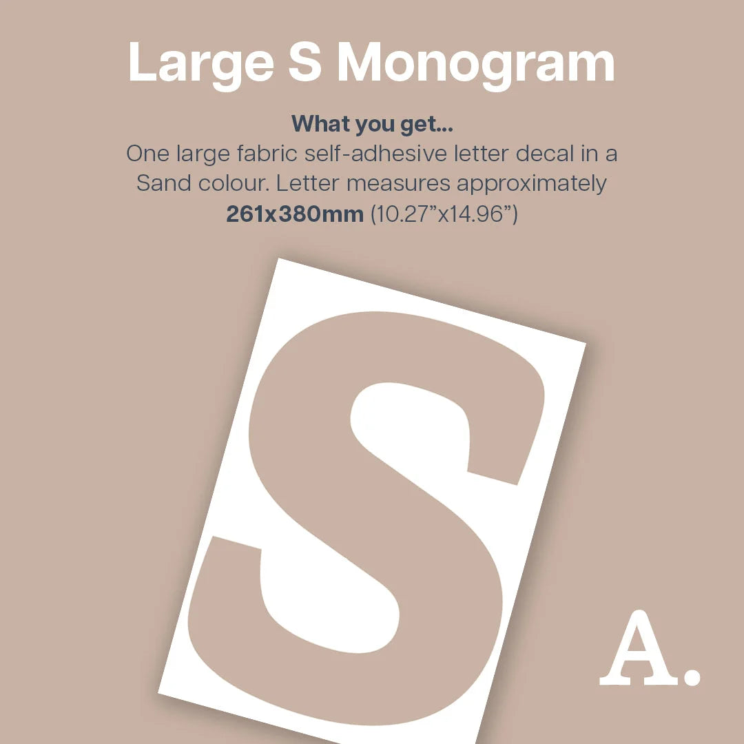 Letter S Monogram Decal - Decals Personalisation