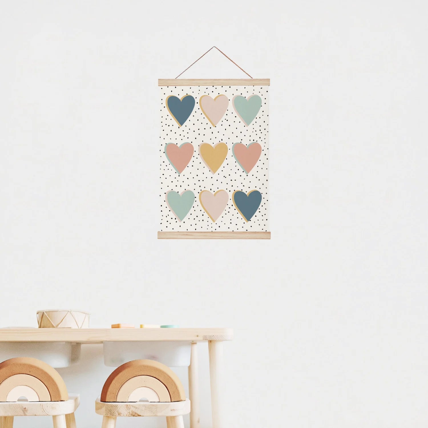 Little Hearts Print - & Frame Prints Boho Love