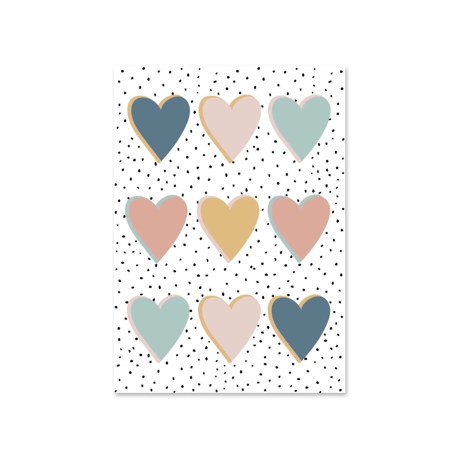 Little Hearts Print - Only Prints Boho Love