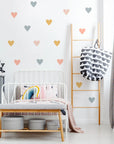 Multi Hearts Wall Decal - Decals Abstract Shapes