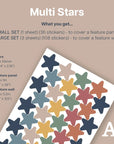Multi Stars Wall Decal - Decals Abstract Shapes