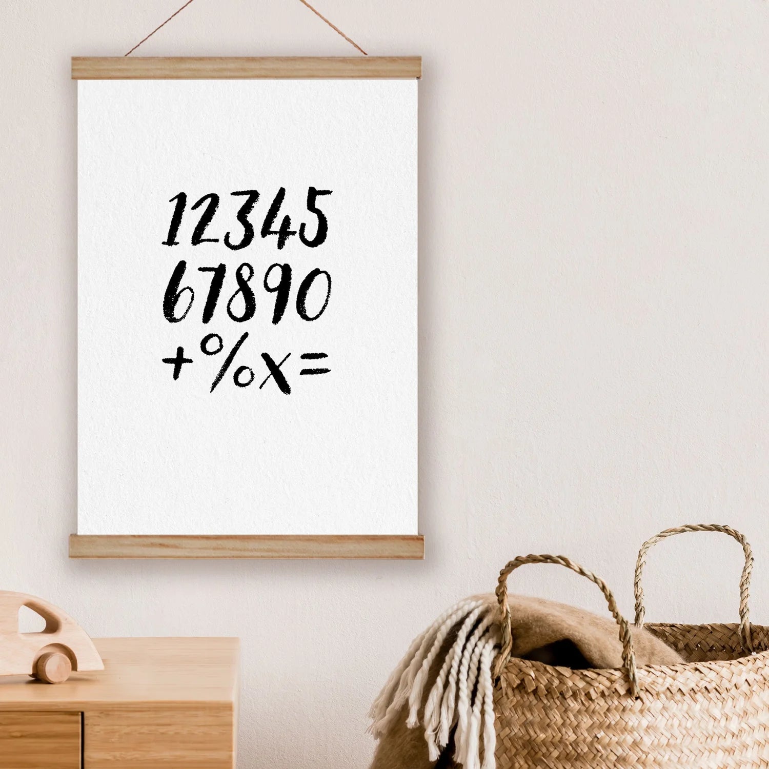 Numbers Print - Black Hand Font Prints Bold and Beautiful