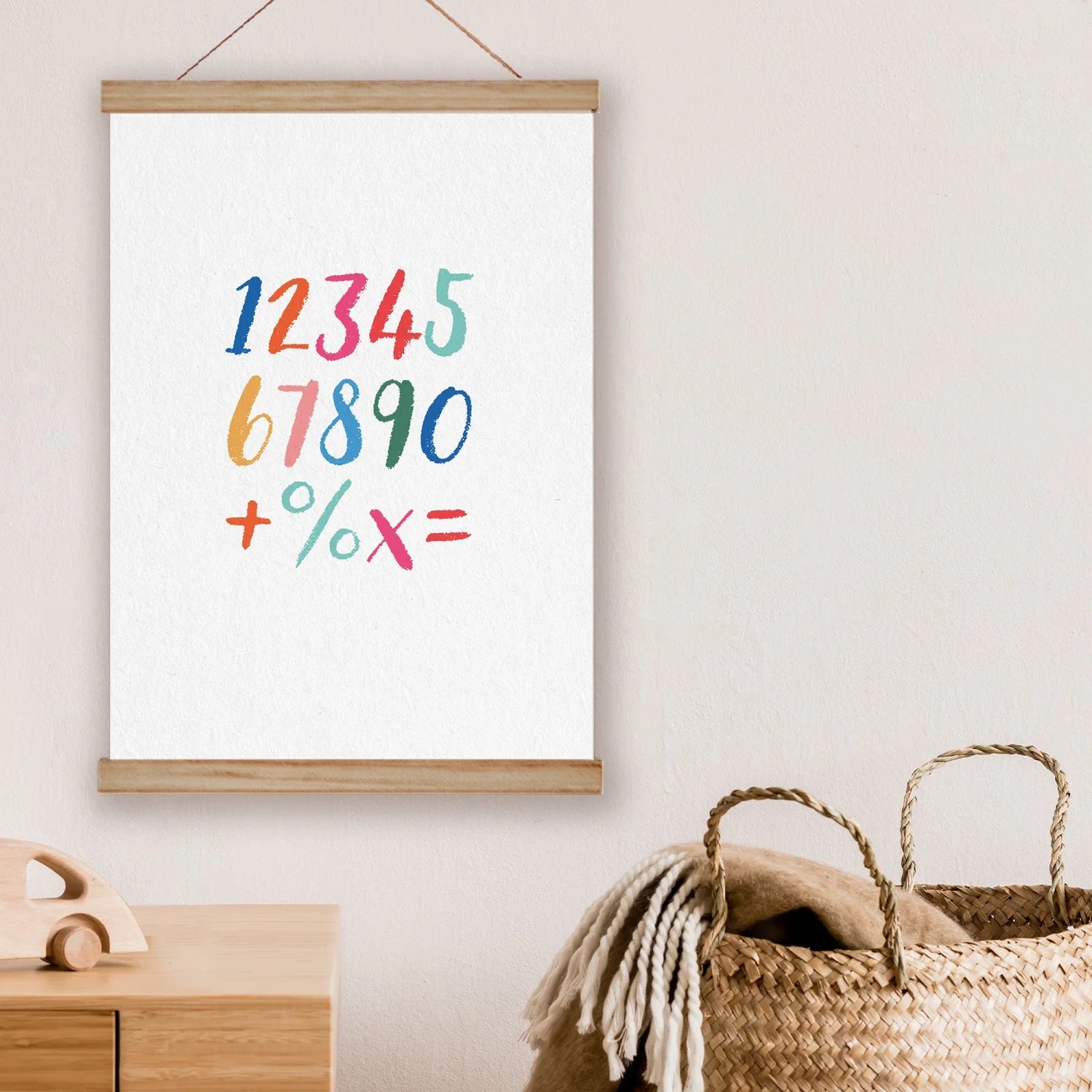 Numbers Print - Bright Hand Font Prints Bold and Beautiful