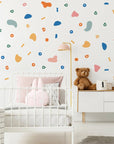 Organic Shapes Bright Wall Decal - Decals Abstract