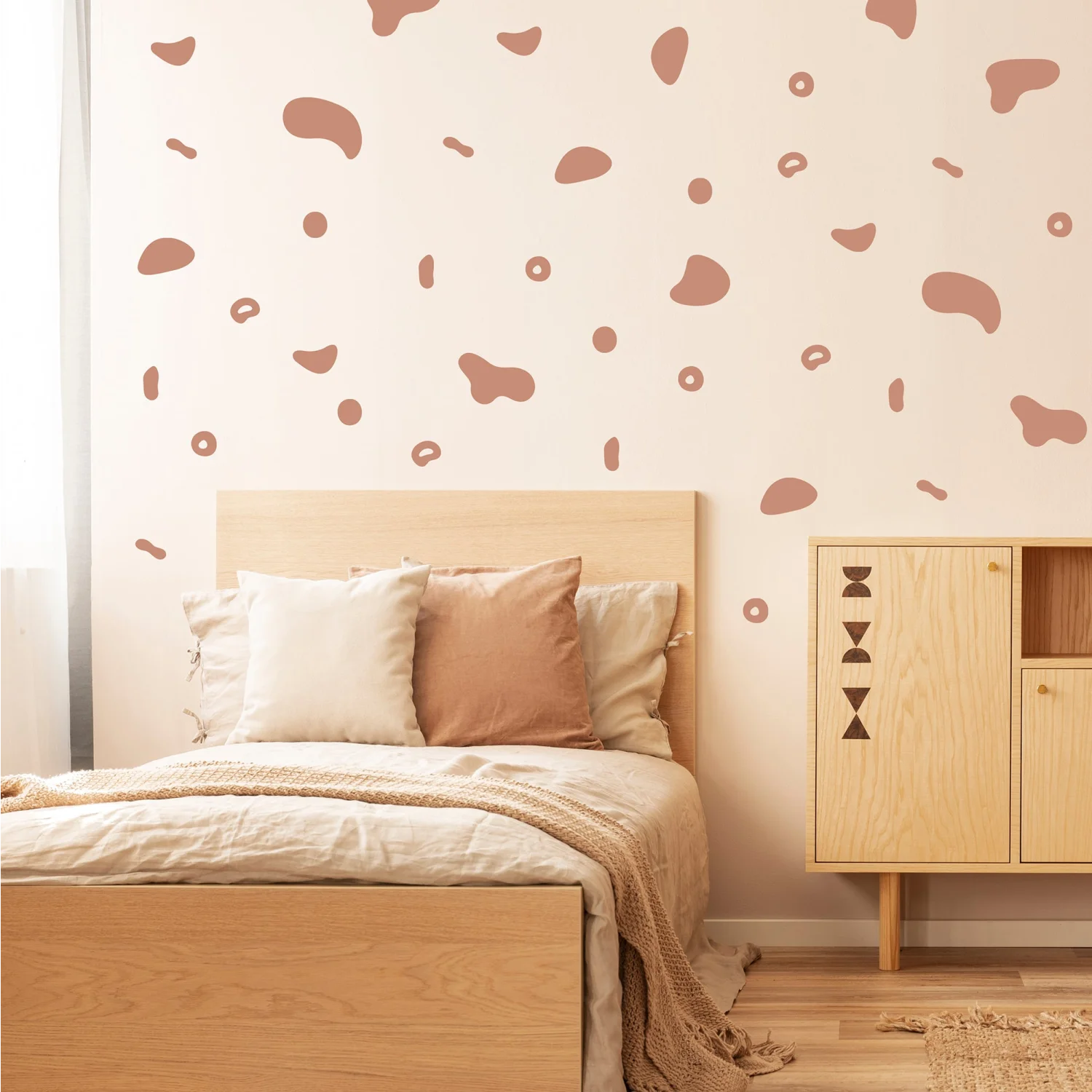 Organic Shapes Neutral Wall Decal - Decals Abstract