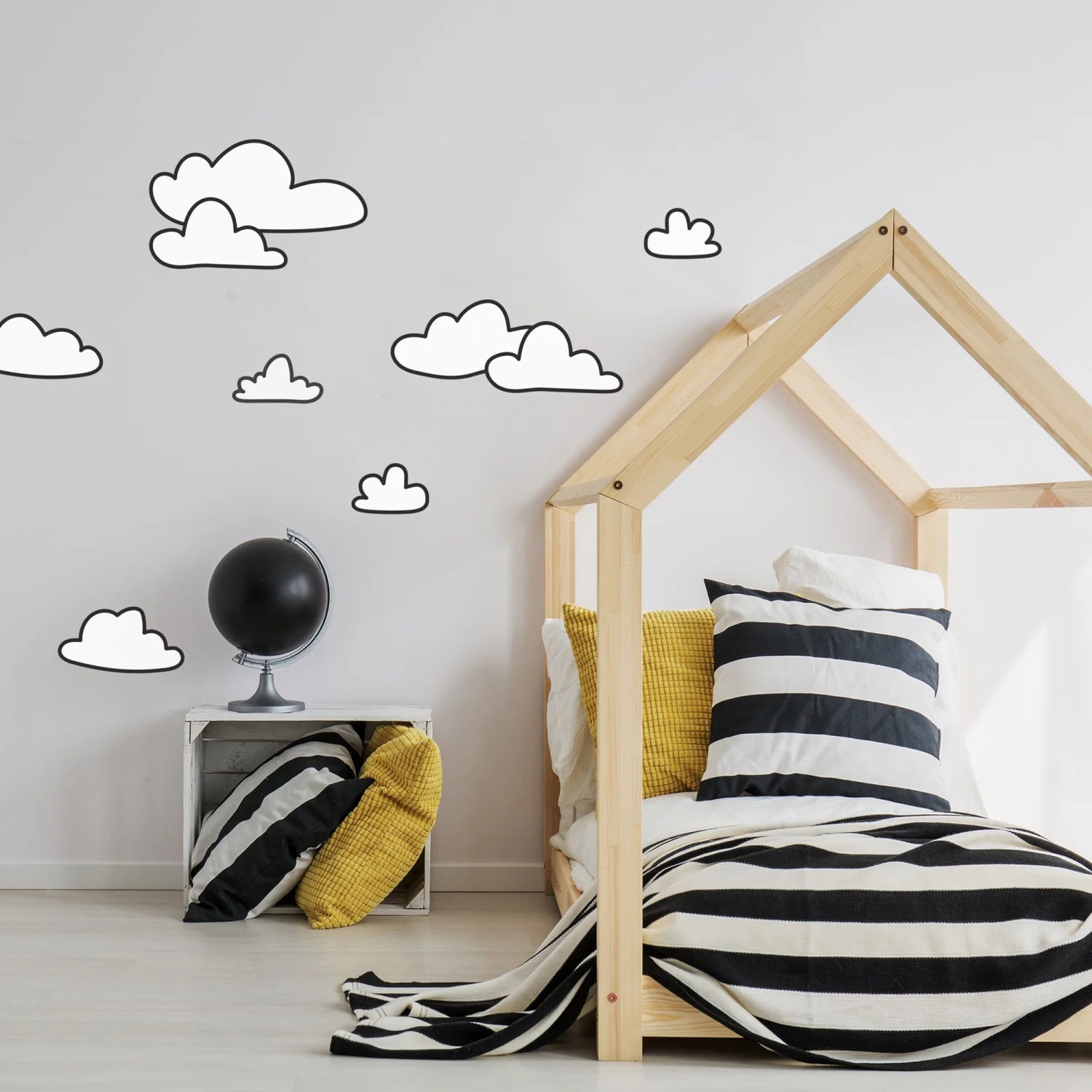 Outlined Clouds Wall Decal - Decals Big Features