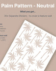 Palm Pattern - Neutral - Decals - Florals