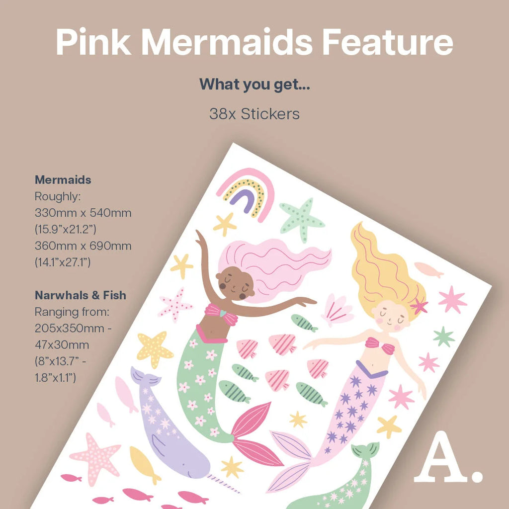 Pink Mermaids Feature - Decals - Fantasy