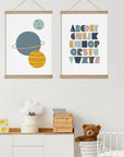 Planets and Alphabet Print - Prints Into Space