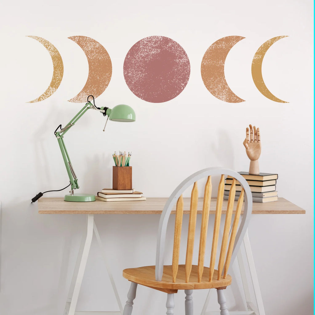Red Moonscape Fabric Wall Decal - Decals Big Features