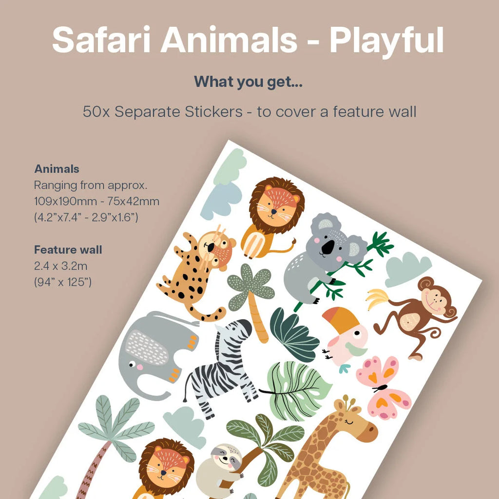 Safari Animals - Playful - Decals - Animals
