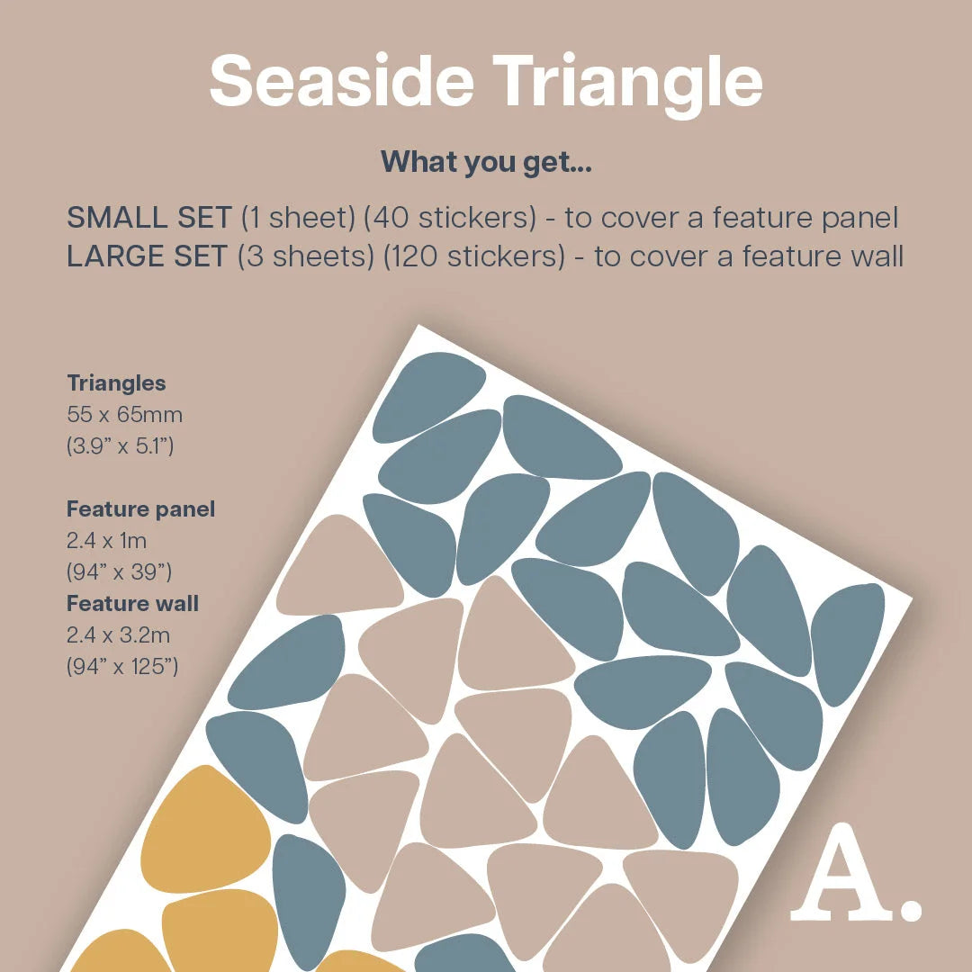 Seaside Triangles Wall Decal - Decals Abstract Shapes