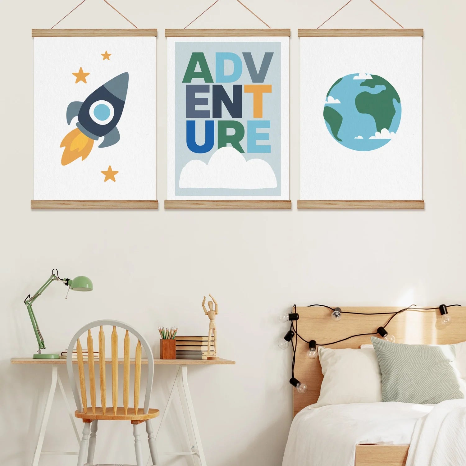 Spaceship Adventure and The World Print - Prints Into Space
