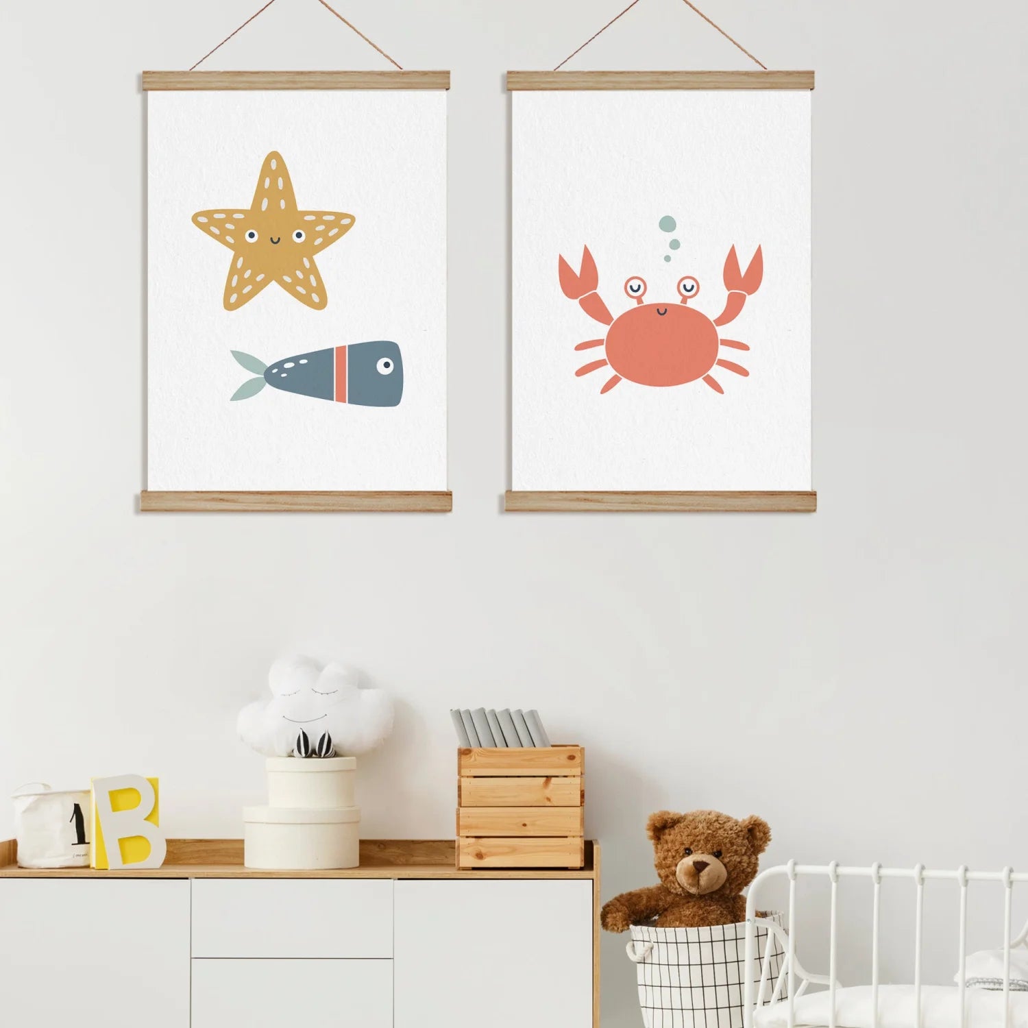 Star~Fish and Crab Print - Prints By The Sea