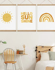 Sunny Face Hello Sunshine and Rainbow Sun Print - Prints