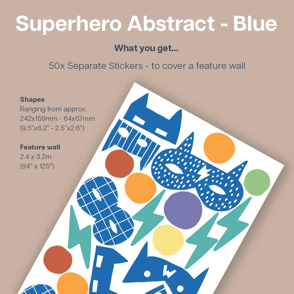 Superhero Abstract - Blue - Decals - Fantasy