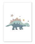 T - Rex and Stegosaurus Print - Prints Jurassic