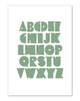 Toucan Alphabet and Chameleon Print - Green Prints Animals