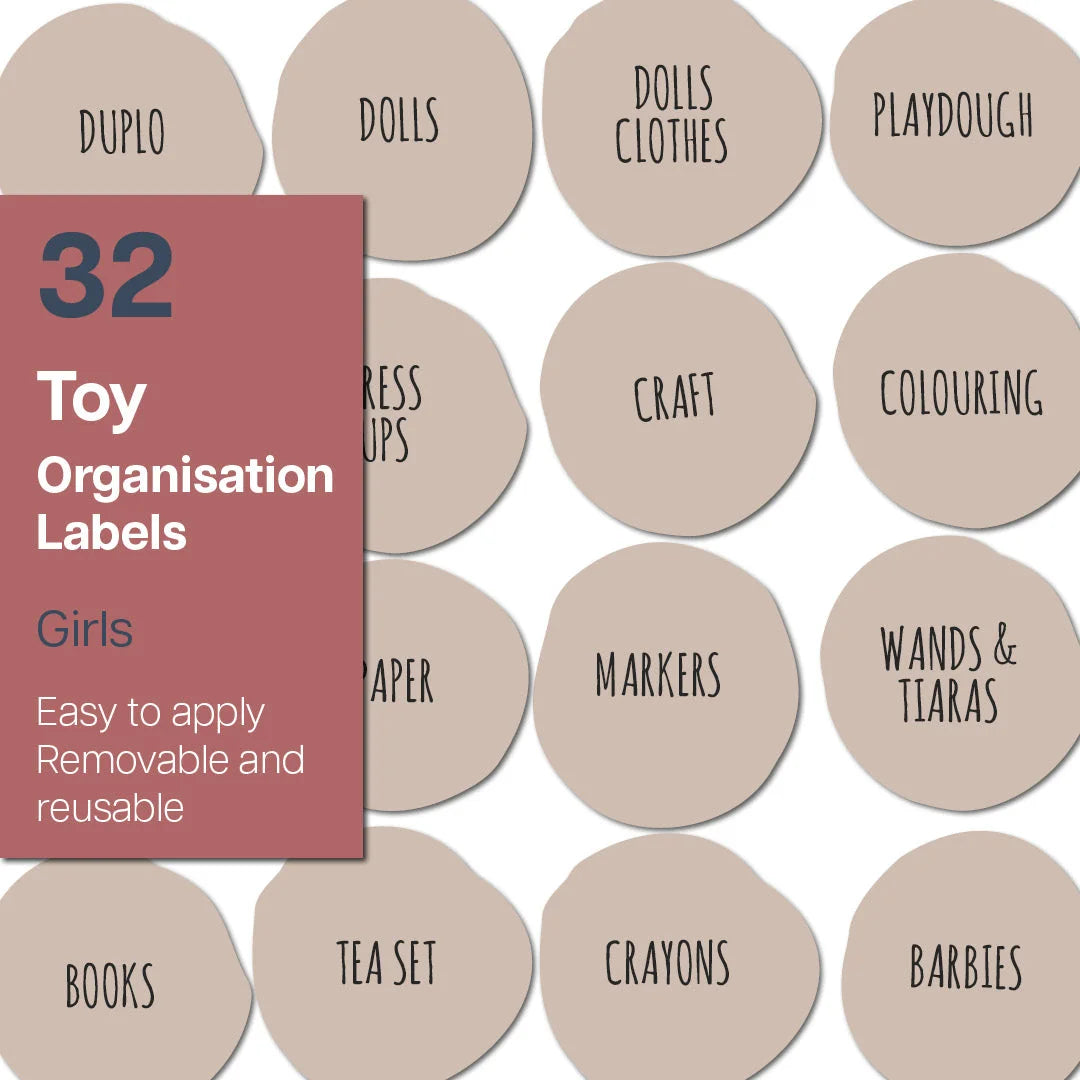 Toy Labels - Girls Sand Dots Organisation