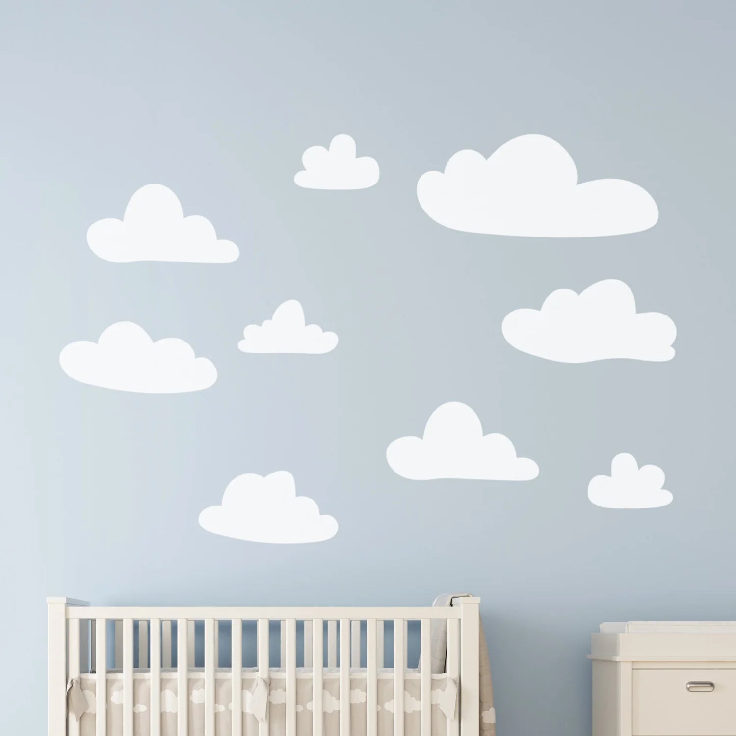 White Clouds Wall Decal - Decals Big Features