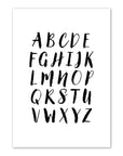Wonderful and Alphabet Print - Black Hand Font Prints Bold