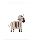 Zebra Giraffe and Sun Print - Prints Animals